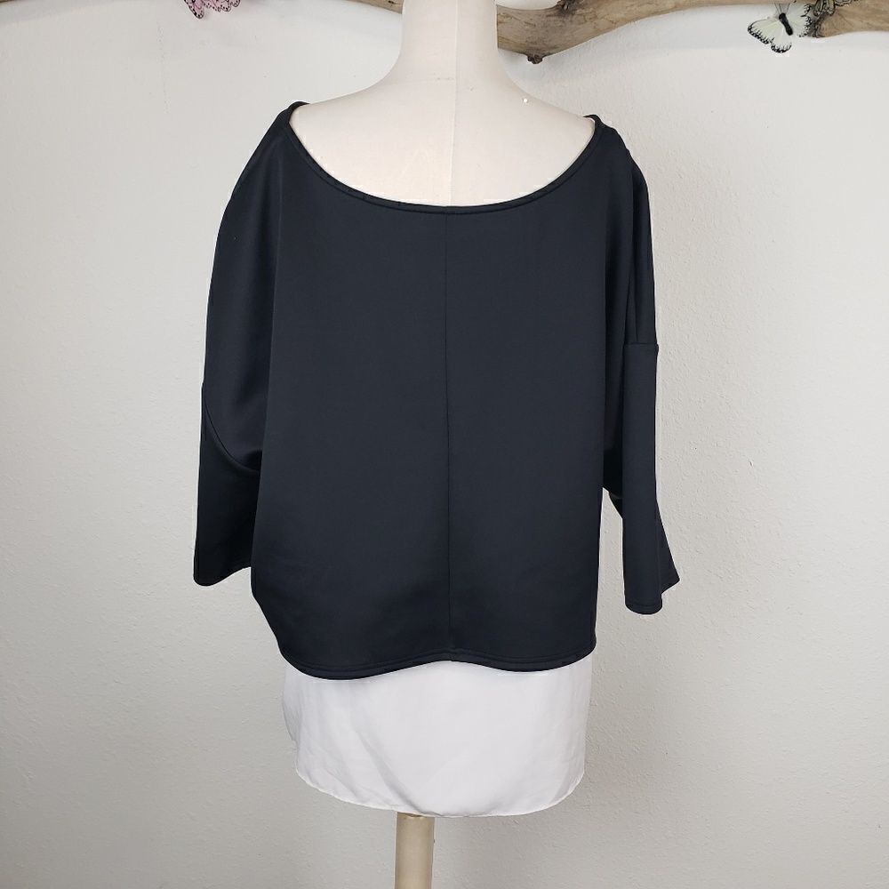 Lane Bryant layered neoprene top long sleeve